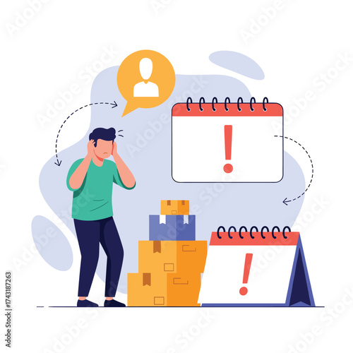 Stressful deadline for a busy person with many tasks.