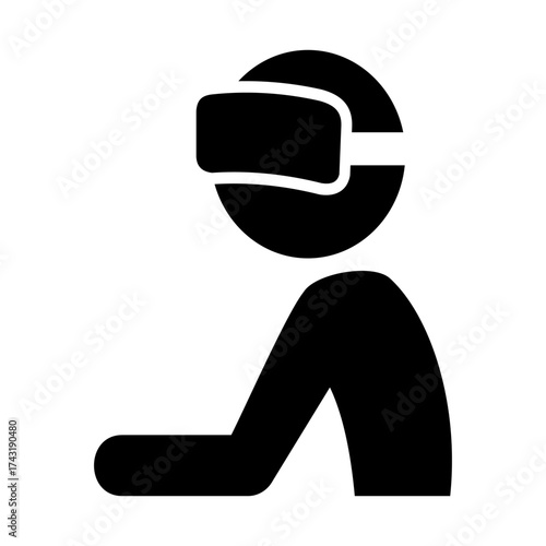 Metaverse technology concept. With VR virtual reality glasses on a black and white background.