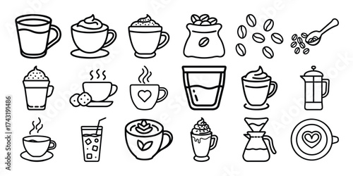 coffee icon set