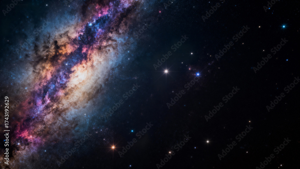 Fototapeta premium Galaxy and stars in space