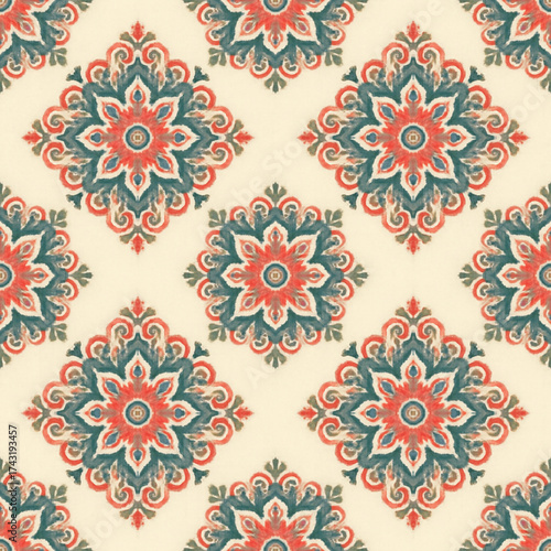 Boho Chic Medallion Seamless Pattern