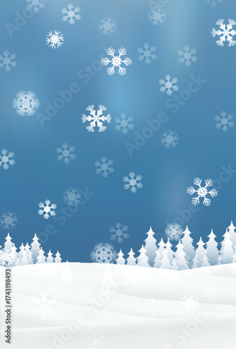 雪　クリスマス　冬　光　背景