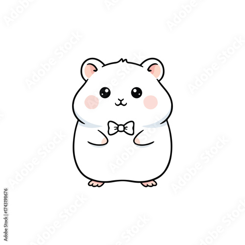 cute rat vector illustration on white background 
