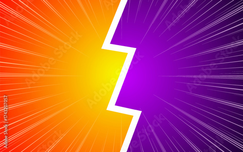 Comic versus fight template background. Vector illustration.