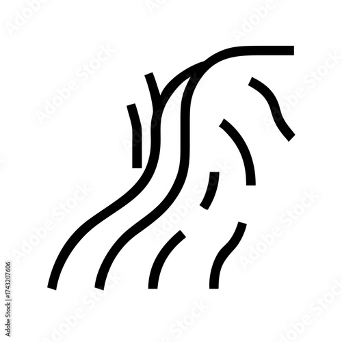 Stylized river, vector illustration, simple design