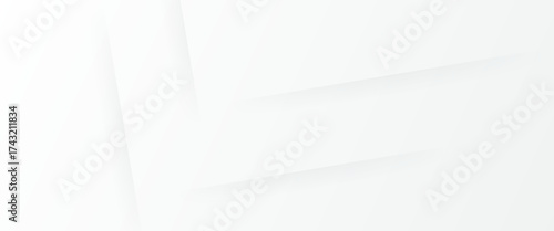 Simple Minimal geometric white light shadow background abstract design. Clean White Surface.