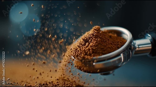  Coffee Grinding Process into Espresso Portafilter