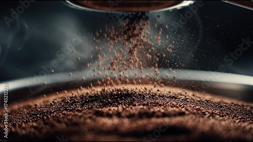  Coffee Grinding Process into Espresso Portafilter
