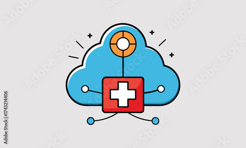 Cloud Medical Service Vector