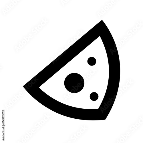 Slice of pizza icon, representing food and cuisine
