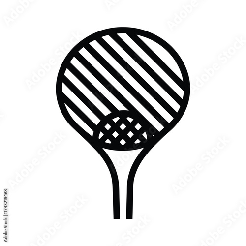 Golf Tee Outline Vector Illustration