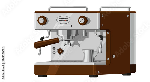 Espresso Machine Illustration for Coffee Lovers A Detailed and Artistic Design