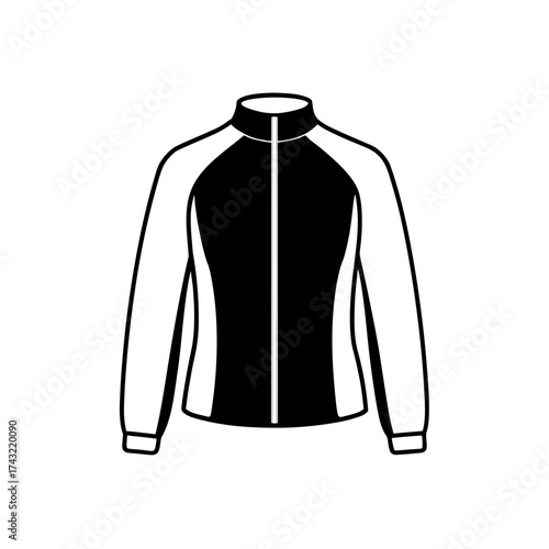 Outline of a zipped jacket