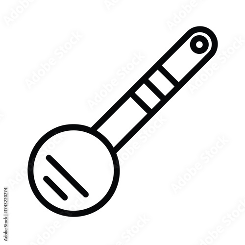 Measuring Spoon Outline Vector Illustration
