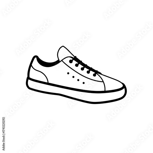 Outline of a casual sneaker
