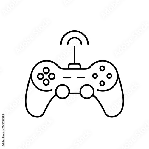 Outline of a wireless gamepad
