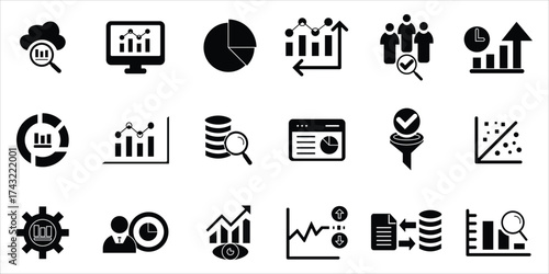 Slika na platnu statistics icons set