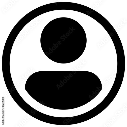 User. Outlined stroke vector icon with black-filled details.