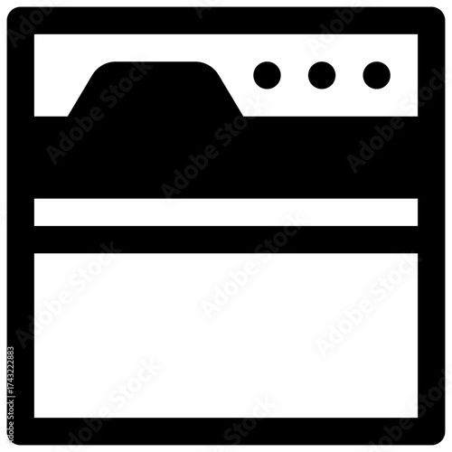 Web. Outlined stroke vector icon with black-filled details.