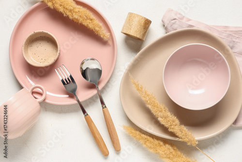 Beautiful table setting wit...