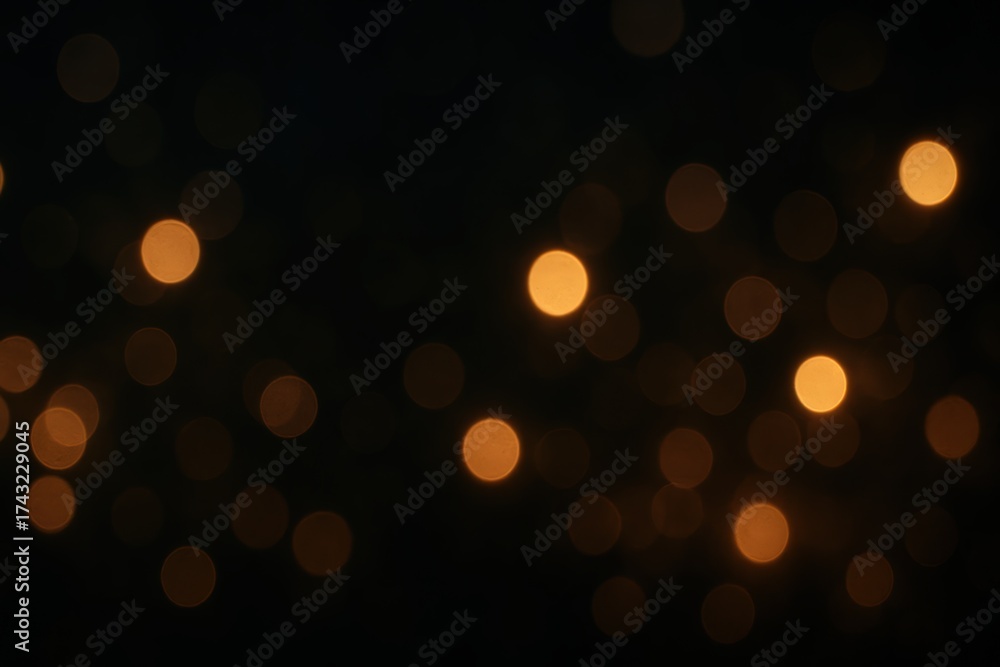 Obraz premium Abstract Golden Bokeh Light Background With Dark Contrast
