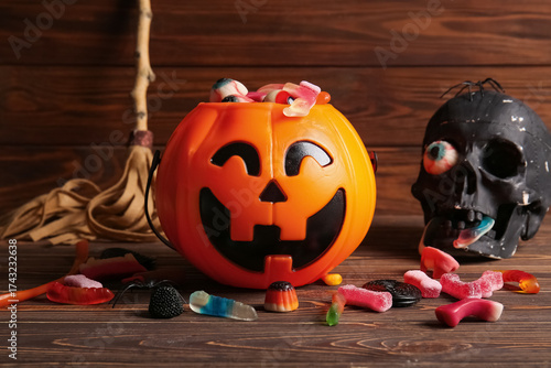 Decorative pumpkin with dif...