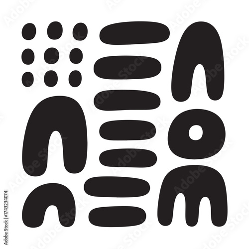 Playful Abstract Doodle Line Art