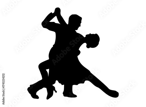 silhouette of a dancing couple