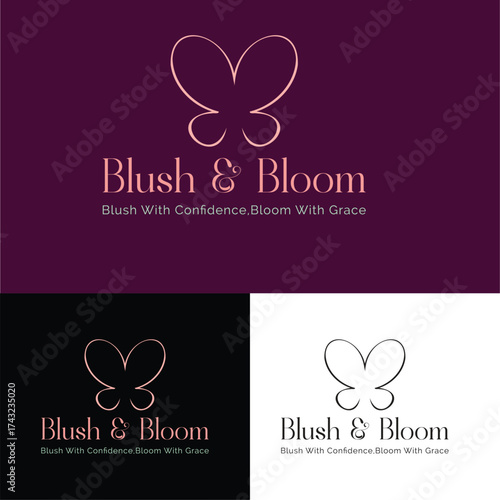 Blush & Bloom elegant floral logo design
Minimal beauty salon logo design
Luxury flower boutique logo template
Modern feminine logo for spa or salon