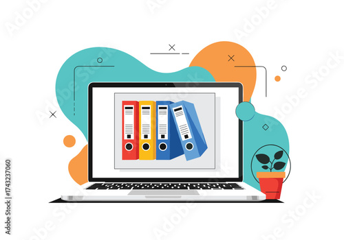 Digital organization and document management system with online cloud storage and data retrieval capabilities.