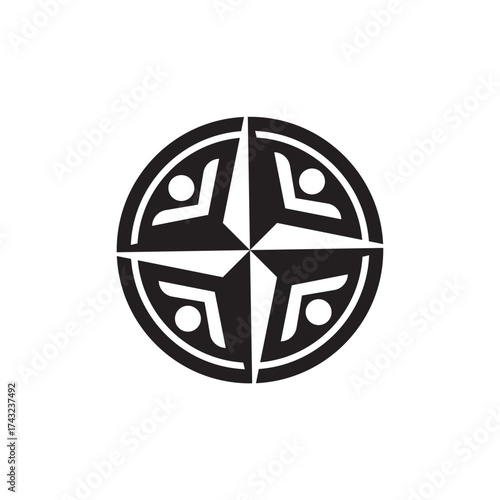 Smart team and compass logo