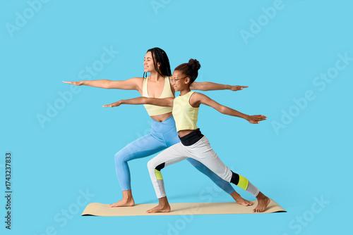 Mother and daughter practic...
