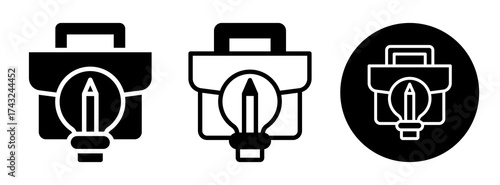 Job Creation Icon Collection Glyph & Mixed Style