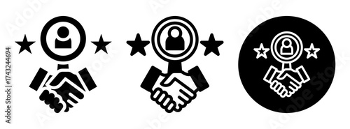 Talent Acquisition Icon Collection Glyph & Mixed Style