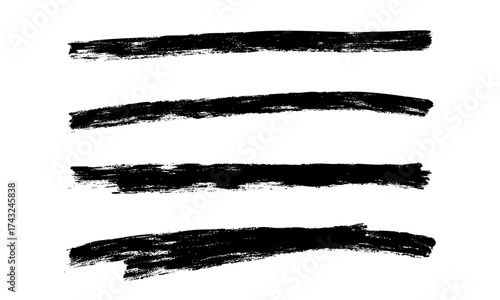 手書きの木炭風ラインセット