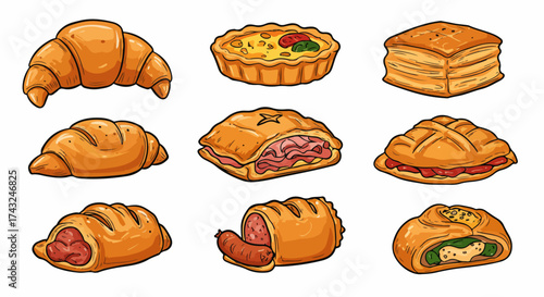 Pastries and savory treats assortment