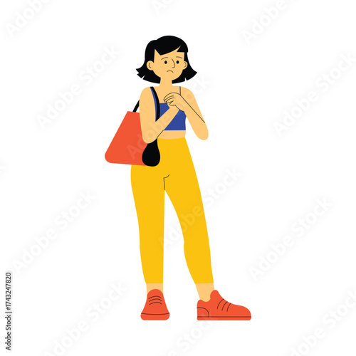 Crowd Crush Flat Vector Illustration 