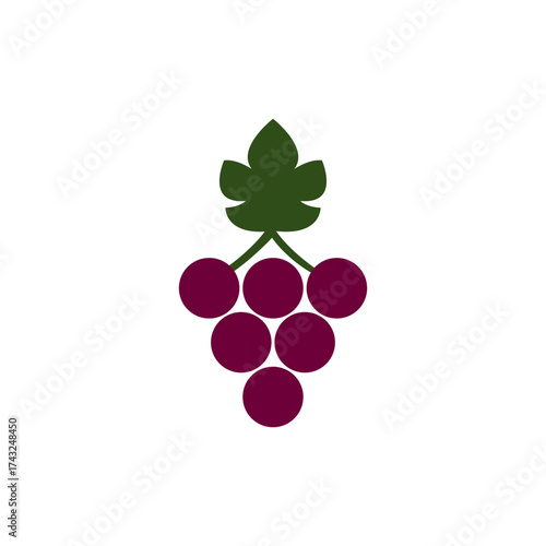 Grapes icon logo vector set.