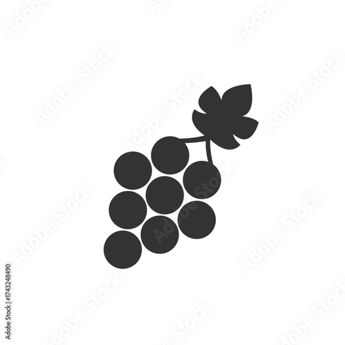 Grapes icon logo vector set.