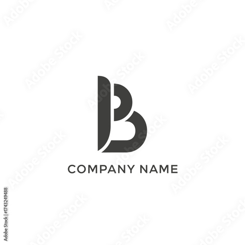Stylized Monogram Letter B Logo Design for Company Branding.