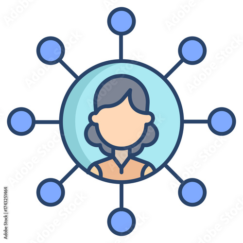 enterprise linear color icon design