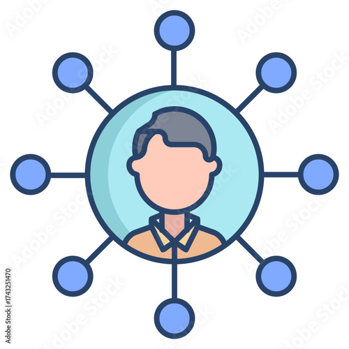 enterprise linear color icon design