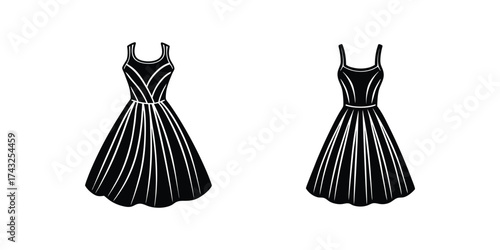 sundress sketch silhouette vector illustration