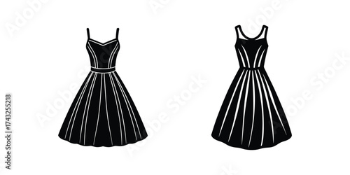sundress sketch silhouette icon vector illustration