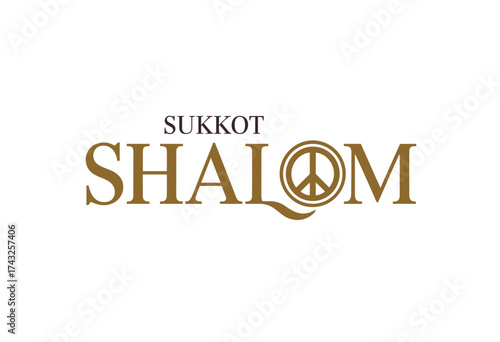 Text art on the theme of Sukkot, the Feast of Tabernacles  