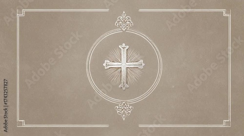 Silver Cross Frame Background