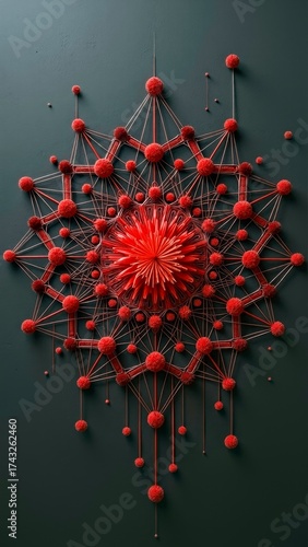 Red Art Installation Display Picture