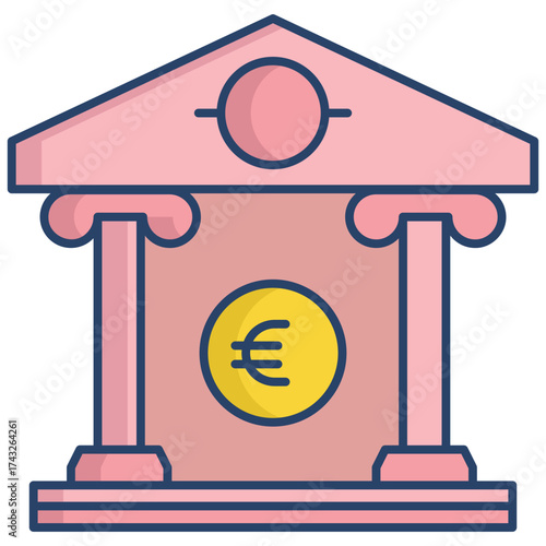 yen Investment linear color icon design