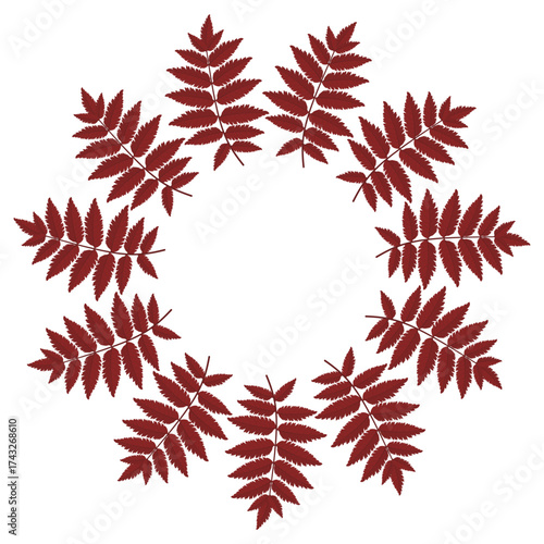 Vector frame of autumn leaves with copy-space. Sale banner template.