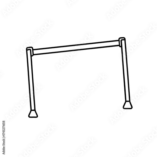 Illustration of a parallel bar set on transparent background